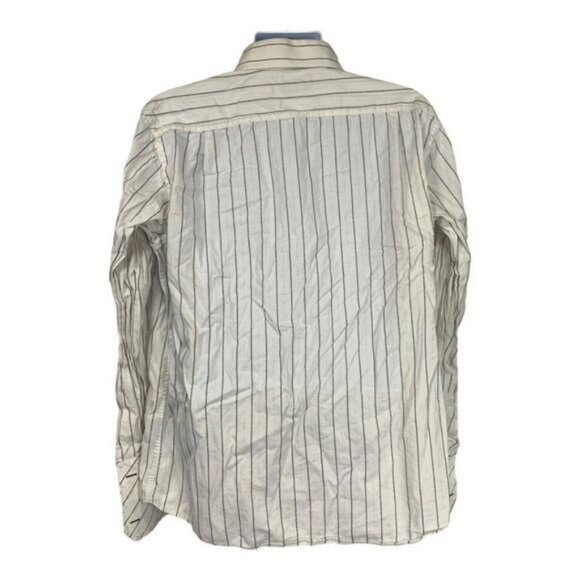 J. Ferrar Mens Size XL Modern Fit Long Sleeve Striped Dress Shirt 100% Cotton - Picture 6 of 10